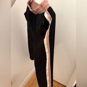 Black and Pink Women's Jogger Work Pants